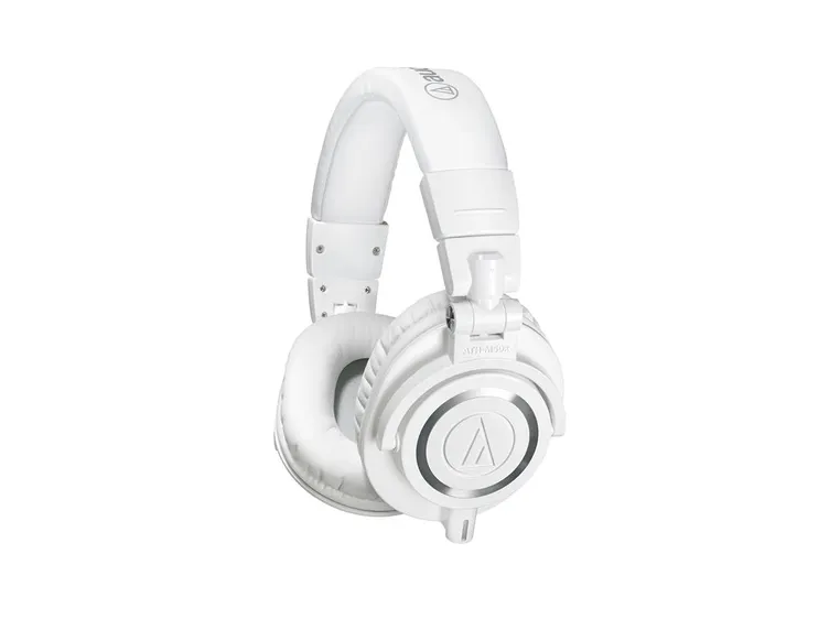 Audio-Technica ATH-M50xWH Hodetelefon Studio Monitor m/3 kabler, Hvit 